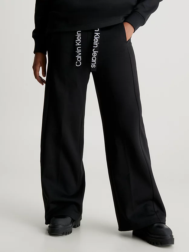 Calvin Klein Logo Tape Wide Leg Joggers 4 Calvin Klein Logo Tape Wide Leg Joggers - Image 2