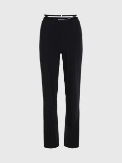 Calvin Klein Strap Detail Flared Jersey Trousers -Everywear Shop J20J221919 BEH alternate4