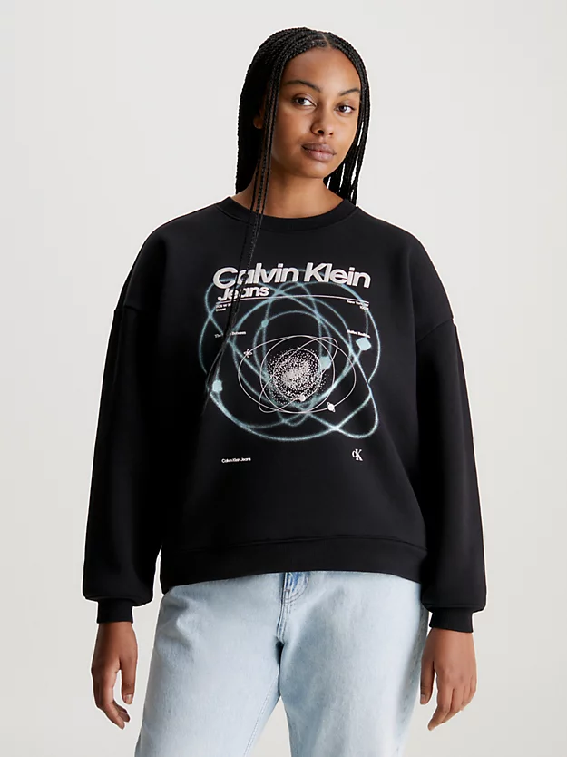 Calvin Klein Printed Boyfriend Sweatshirt 4 Calvin Klein Printed Boyfriend Sweatshirt - Image 2