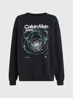 Calvin Klein Printed Boyfriend Sweatshirt 13 Calvin Klein Printed Boyfriend Sweatshirt -Everywear Shop J20J221940 BEH alternate5