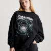 Calvin Klein Printed Boyfriend Sweatshirt