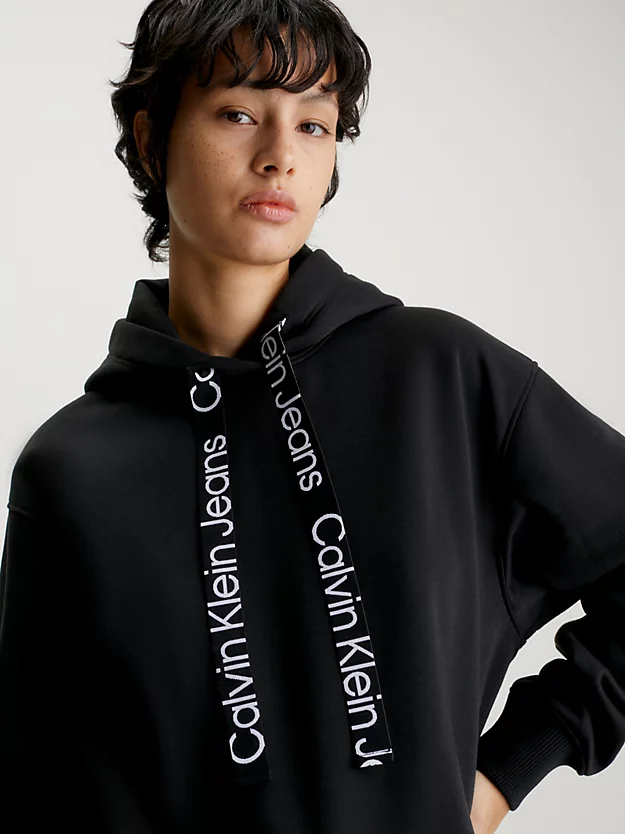 Calvin Klein Oversized Logo Tape Hoodie 6 Calvin Klein Oversized Logo Tape Hoodie - Image 4