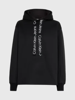 Calvin Klein Oversized Logo Tape Hoodie 13 Calvin Klein Oversized Logo Tape Hoodie -Everywear Shop J20J221942 BEH alternate5