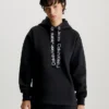 Calvin Klein Oversized Logo Tape Hoodie 2 Calvin Klein Oversized Logo Tape Hoodie -Everywear Shop J20J221942 BEH main