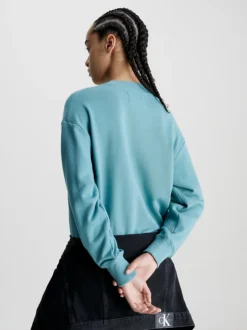 Calvin Klein Cotton Printed Sweatshirt -Everywear Shop J20J221943 CAX alternate1