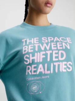 Calvin Klein Cotton Printed Sweatshirt -Everywear Shop J20J221943 CAX alternate2