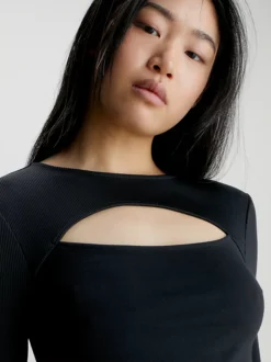 Calvin Klein Milano Jersey Cut Out Dress 9 Calvin Klein Milano Jersey Cut Out Dress -Everywear Shop J20J221984 BEH alternate2