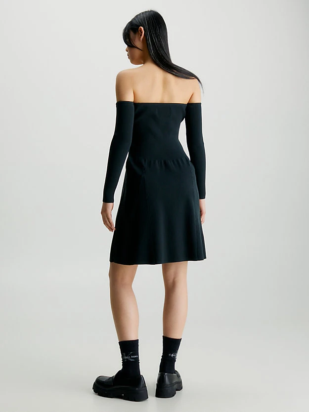 Calvin Klein Off Shoulder Ribbed Knit Dress 4 Calvin Klein Off Shoulder Ribbed Knit Dress - Image 2