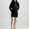 Calvin Klein Logo Tape Hooded Sweatshirt Dress -Everywear Shop J20J221991 BEH main