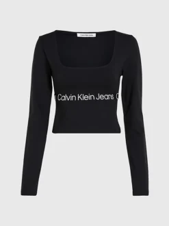 Calvin Klein Milano Jersey Long Sleeve Top 13 Calvin Klein Milano Jersey Long Sleeve Top -Everywear Shop J20J222013 BEH alternate5