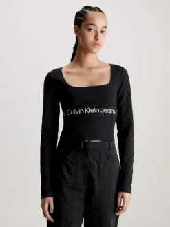 Calvin Klein Milano Jersey Long Sleeve Top