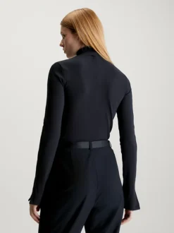 Calvin Klein Split Sleeve Roll Neck Top -Everywear Shop J20J222014 BEH alternate2