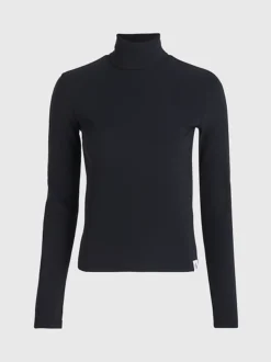 Calvin Klein Split Sleeve Roll Neck Top -Everywear Shop J20J222014 BEH alternate5