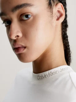 Calvin Klein Slim Logo Collar T-shirt -Everywear Shop J20J222015 YBI alternate3