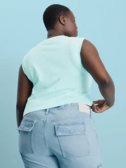 Calvin Klein Relaxed Monogram Tank Top -Everywear Shop J20J222068 L6V alternate2