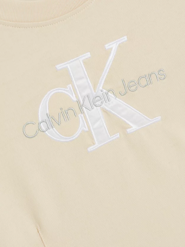 Calvin Klein Cropped Monogram T-shirt 10 Calvin Klein Cropped Monogram T-shirt - Image 8