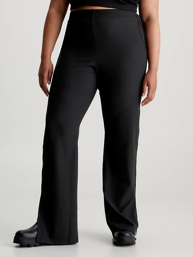 Calvin Klein Straight Ribbed Jersey Trousers 4 Calvin Klein Straight Ribbed Jersey Trousers - Image 2