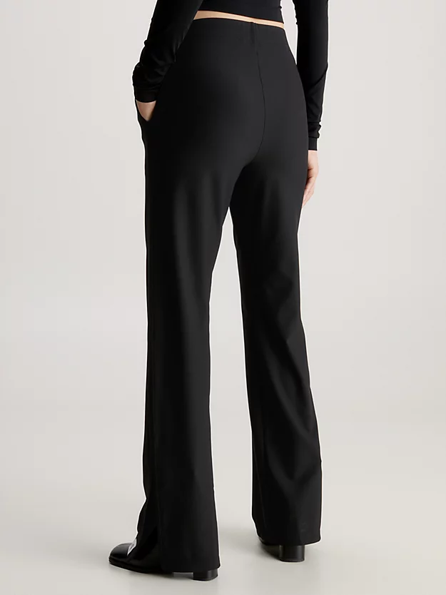 Calvin Klein Straight Ribbed Jersey Trousers 5 Calvin Klein Straight Ribbed Jersey Trousers - Image 3