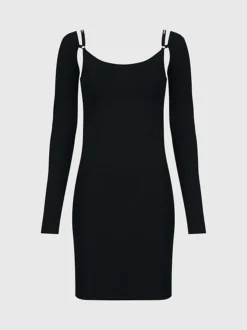 Calvin Klein Strap Detail Bodycon Mini Dress -Everywear Shop J20J222193 BEH alternate4
