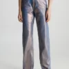 Calvin Klein High Rise Straight Metallic Jeans