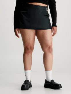 Calvin Klein Shiny Cut Out Mini Skirt -Everywear Shop J20J222224 BEH alternate1