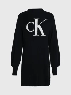Calvin Klein Monogram Jumper Dress -Everywear Shop J20J222294 BEH alternate5