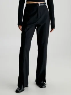Calvin Klein Split Hem Belted Trousers