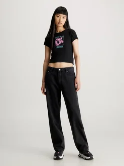 Calvin Klein Slim Cotton Logo T-shirt -Everywear Shop J20J222345 BEH alternate4