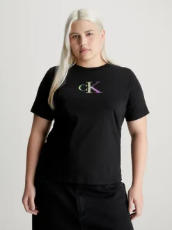 Calvin Klein Plus Size Gradient Logo T-shirt
