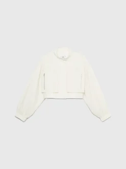 Calvin Klein Cropped Zip Sleeve Jacket -Everywear Shop J20J222574 YBI alternate5