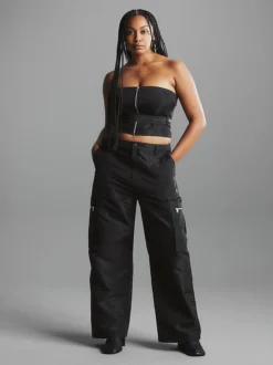 Calvin Klein Zip Up Corset Top 14 Calvin Klein Zip Up Corset Top -Everywear Shop J20J222578 BEH alternate4