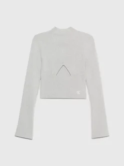 Calvin Klein Metallic Rib-Knit Cut Out Jumper 15 Calvin Klein Metallic Rib-Knit Cut Out Jumper -Everywear Shop J20J222579 PRQ alternate5
