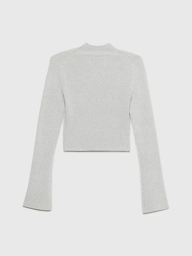 Calvin Klein Metallic Rib-Knit Cut Out Jumper 9 Calvin Klein Metallic Rib-Knit Cut Out Jumper - Image 7