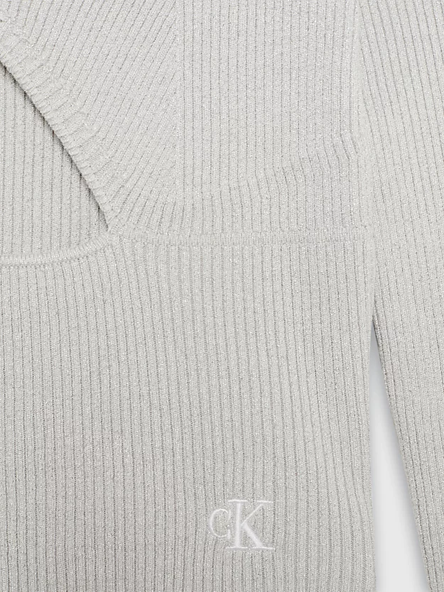 Calvin Klein Metallic Rib-Knit Cut Out Jumper 10 Calvin Klein Metallic Rib-Knit Cut Out Jumper - Image 8