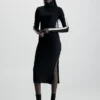 Calvin Klein Slim Ribbed Maxi Dress -Everywear Shop J20J222728 BEH main