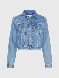 Calvin Klein 90's Cropped Denim Jacket -Everywear Shop J20J223014 1A4 alternate4