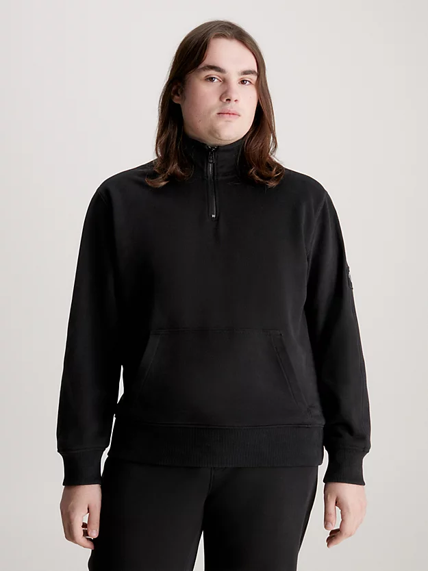 Calvin Klein Badge Zip Neck Sweatshirt 4 Calvin Klein Badge Zip Neck Sweatshirt - Image 2