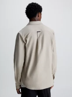 Calvin Klein Cotton Flannel Shirt -Everywear Shop J30J323972 PED alternate2