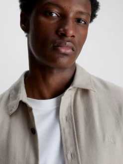 Calvin Klein Cotton Flannel Shirt -Everywear Shop J30J323972 PED alternate3