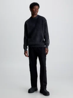 Calvin Klein Relaxed Combed Cotton Jumper 10 Calvin Klein Relaxed Combed Cotton Jumper -Everywear Shop J30J323976 BEH alternate3