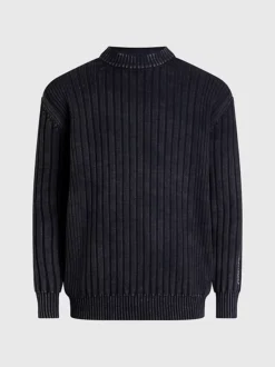 Calvin Klein Relaxed Combed Cotton Jumper 11 Calvin Klein Relaxed Combed Cotton Jumper -Everywear Shop J30J323976 BEH alternate4