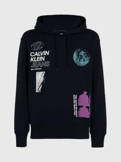 Calvin Klein Relaxed Multi Logo Hoodie -Everywear Shop J30J324103 BEH alternate5