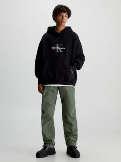 Calvin Klein Oversized Monogram Hoodie 12 Calvin Klein Oversized Monogram Hoodie -Everywear Shop J30J324118 BEH alternate4