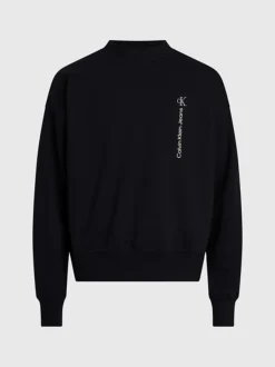 Calvin Klein Oversized Cotton Sweatshirt 13 Calvin Klein Oversized Cotton Sweatshirt -Everywear Shop J30J324119 BEH alternate5