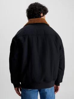 Calvin Klein Reversible Sherpa Bomber Jacket -Everywear Shop J30J324123 BEH alternate3