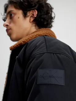 Calvin Klein Reversible Sherpa Bomber Jacket -Everywear Shop J30J324123 BEH alternate4