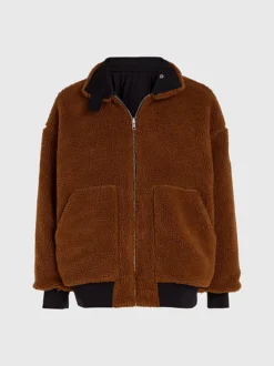 Calvin Klein Reversible Sherpa Bomber Jacket -Everywear Shop J30J324123 BEH alternate6