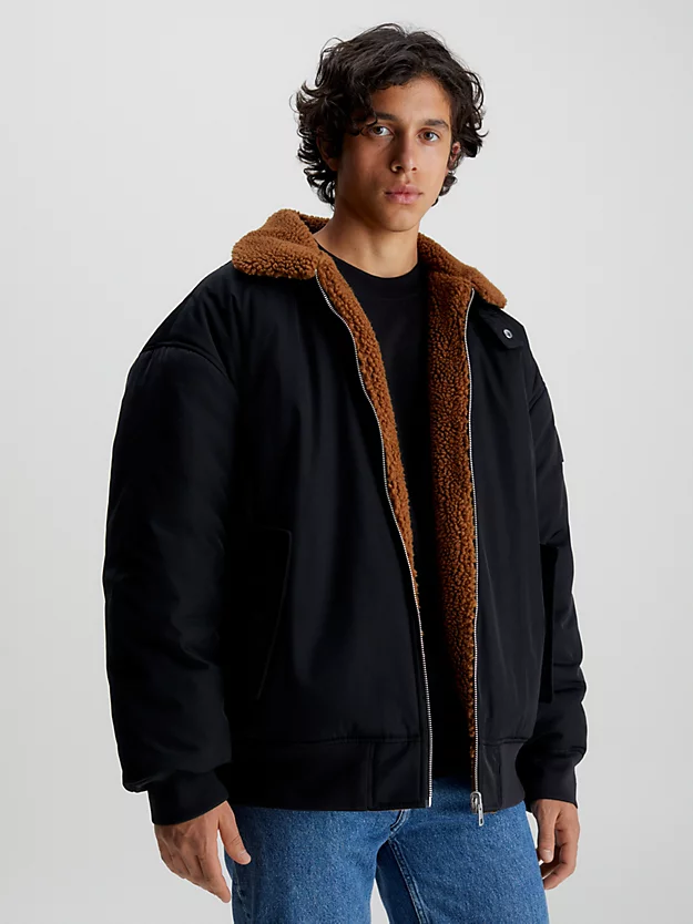 Calvin Klein Reversible Sherpa Bomber Jacket