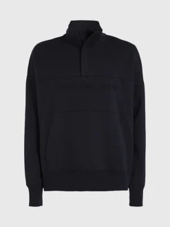 Calvin Klein Oversized Zip Neck Sweatshirt 13 Calvin Klein Oversized Zip Neck Sweatshirt -Everywear Shop J30J324149 BEH alternate5