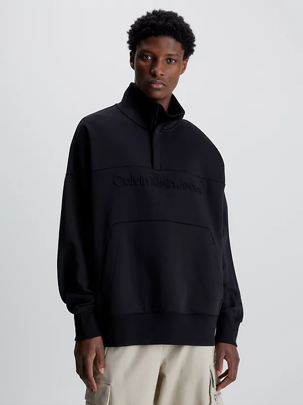Calvin Klein Oversized Zip Neck Sweatshirt 3 Calvin Klein Oversized Zip Neck Sweatshirt